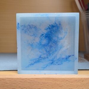 Abstract Blue Resin Coaster *Multiple Customized Color Options!*